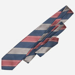 Italian Designer Navy and Burgundy Tie