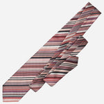 Red Designer Striped Italian Tie