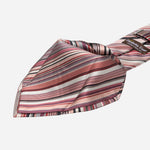 Red Designer Striped Italian Tie