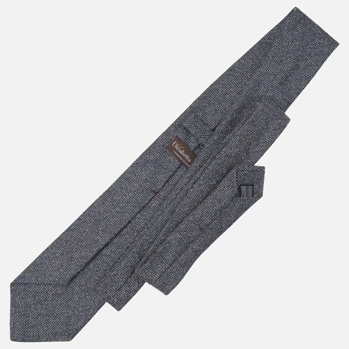 Textured Matte Navy Blue Silk Tie