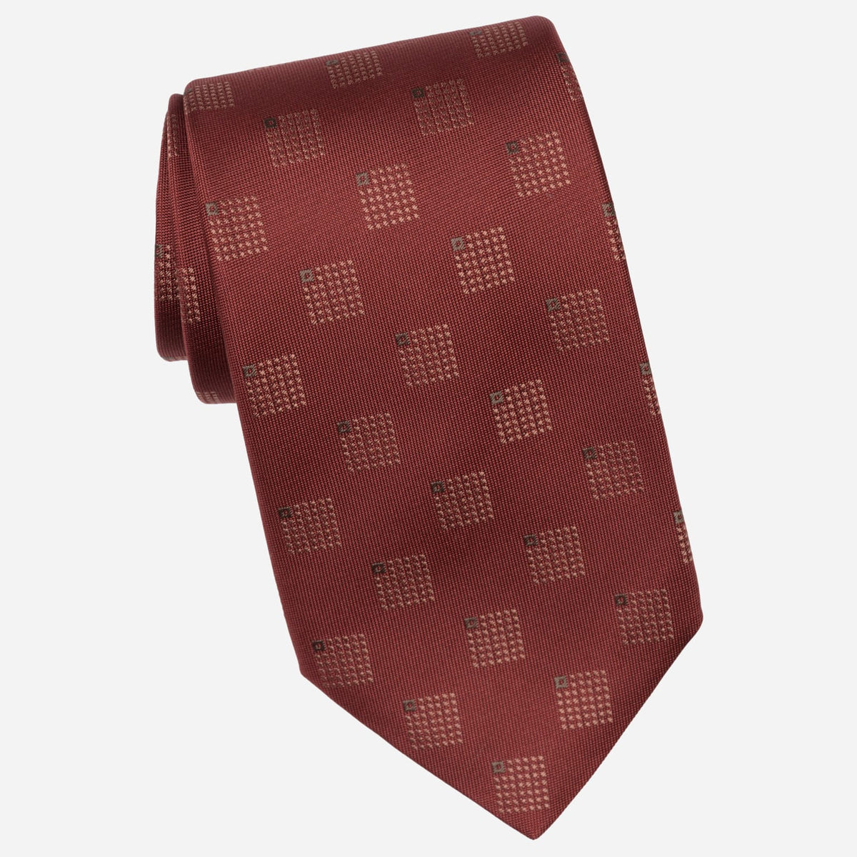 Tuscany Red Italian Designer Silk Tie