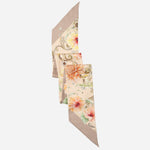 Vanilla Floral Italian Skinny Silk Scarf