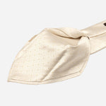 White & Gold Italian Designer Silk Tie