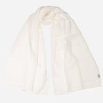 White Large Silk Georgette Wrap Shawl