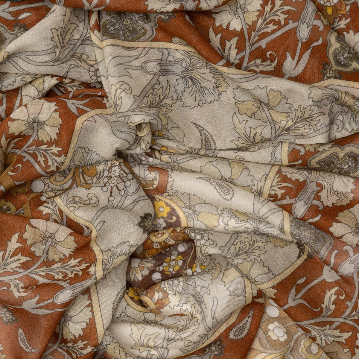 Terracotta Modal Cashmere Square Scarf