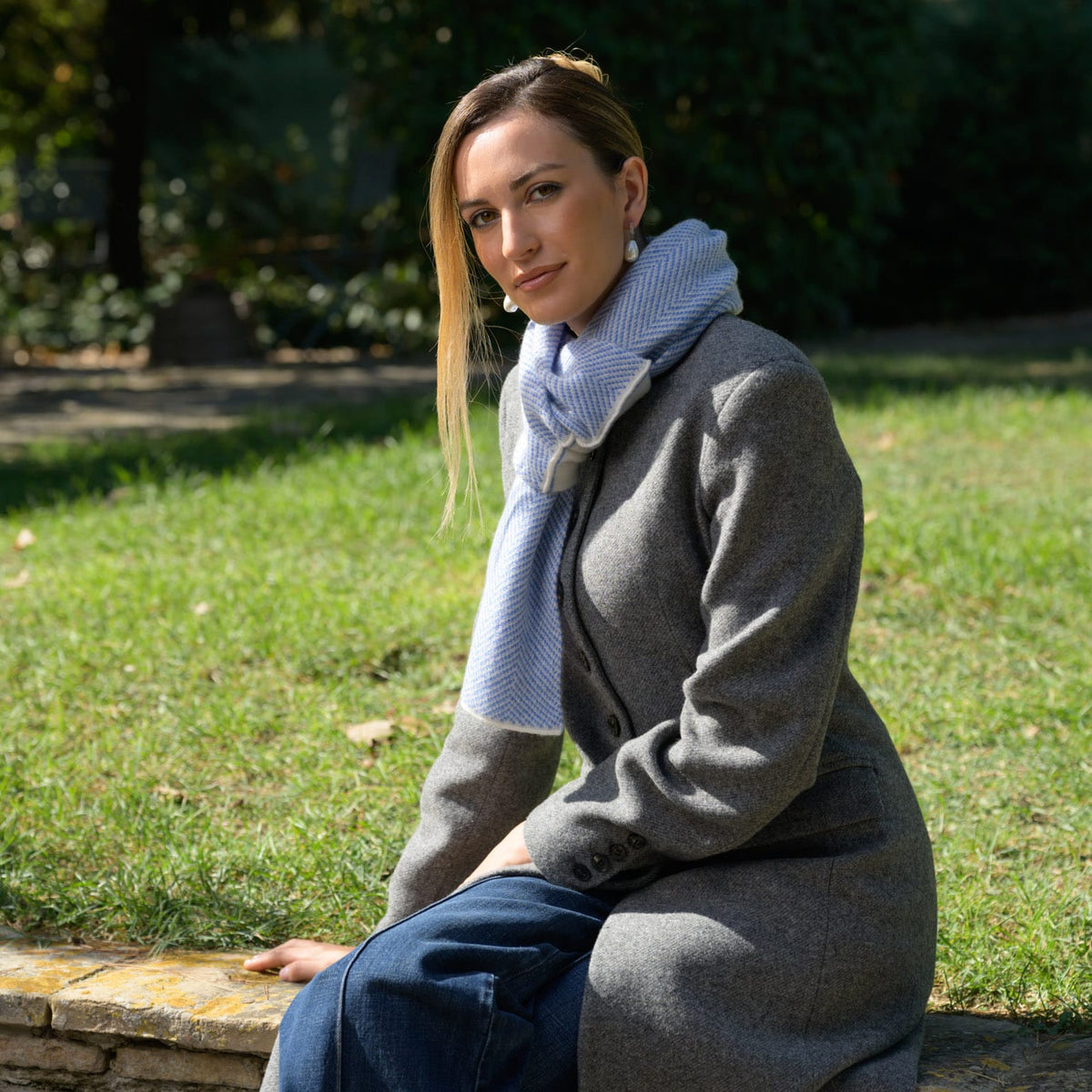 Sky Blue Cashmere Neck Warmer