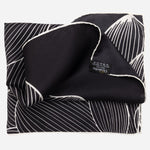 Black Floral Italian Silk Bandana