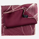 Burgundy Floral Italian Silk Bandana
