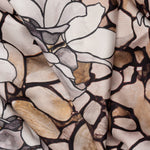 Womens Long Silk Scarf Oak Brown