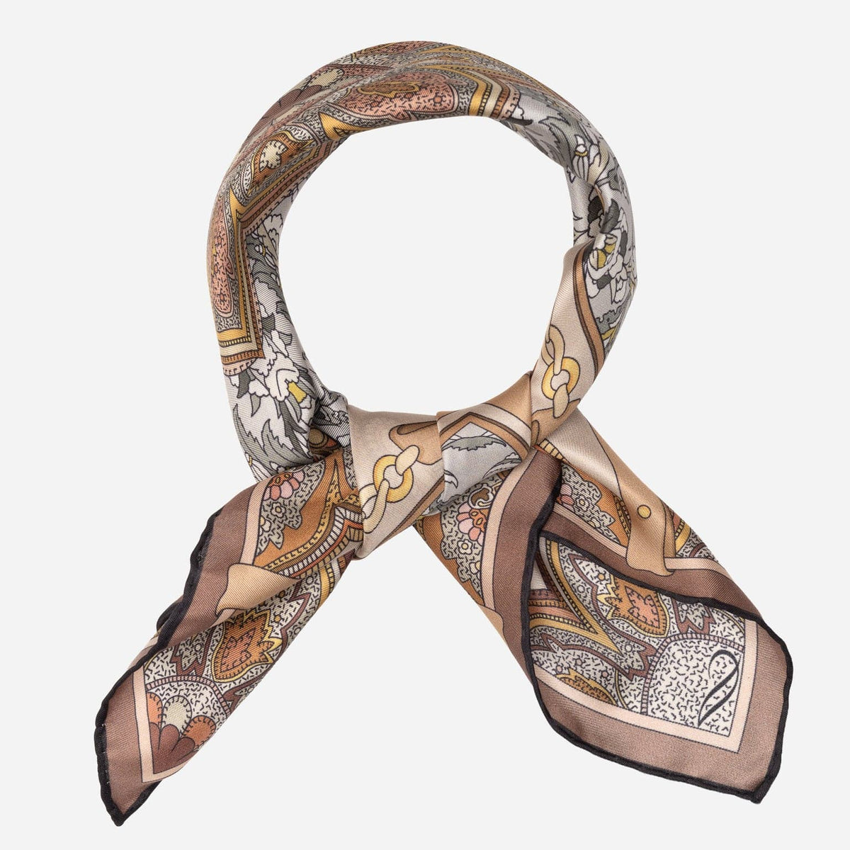 Women's Silk Bandana Brown