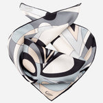 Women's Silk Bandana Black and Grey