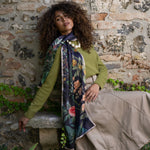 How to drape a long silk scarf