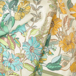 Italian Green Floral Long Silk Scarf