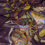Luxury Plum Wool & Silk Scarf