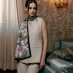 Luxury Tiffany stained glass pattern silk scarf