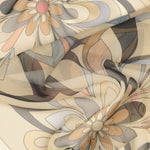 Women's Tan Italian Long Silk Scarf