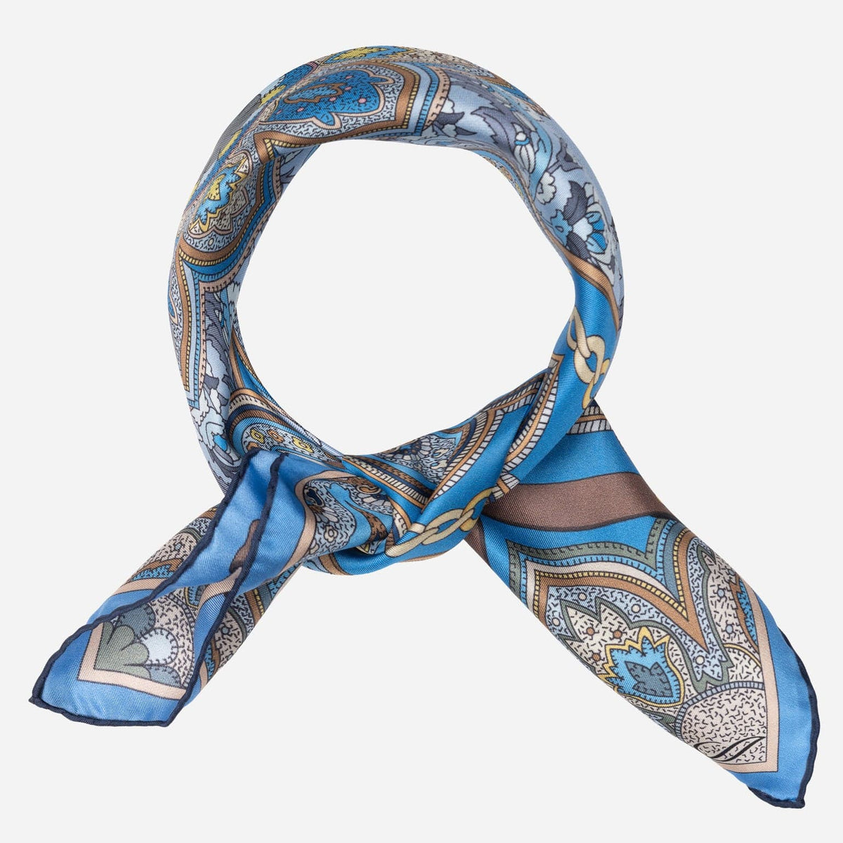 Women's Silk Bandana Ocean Blue