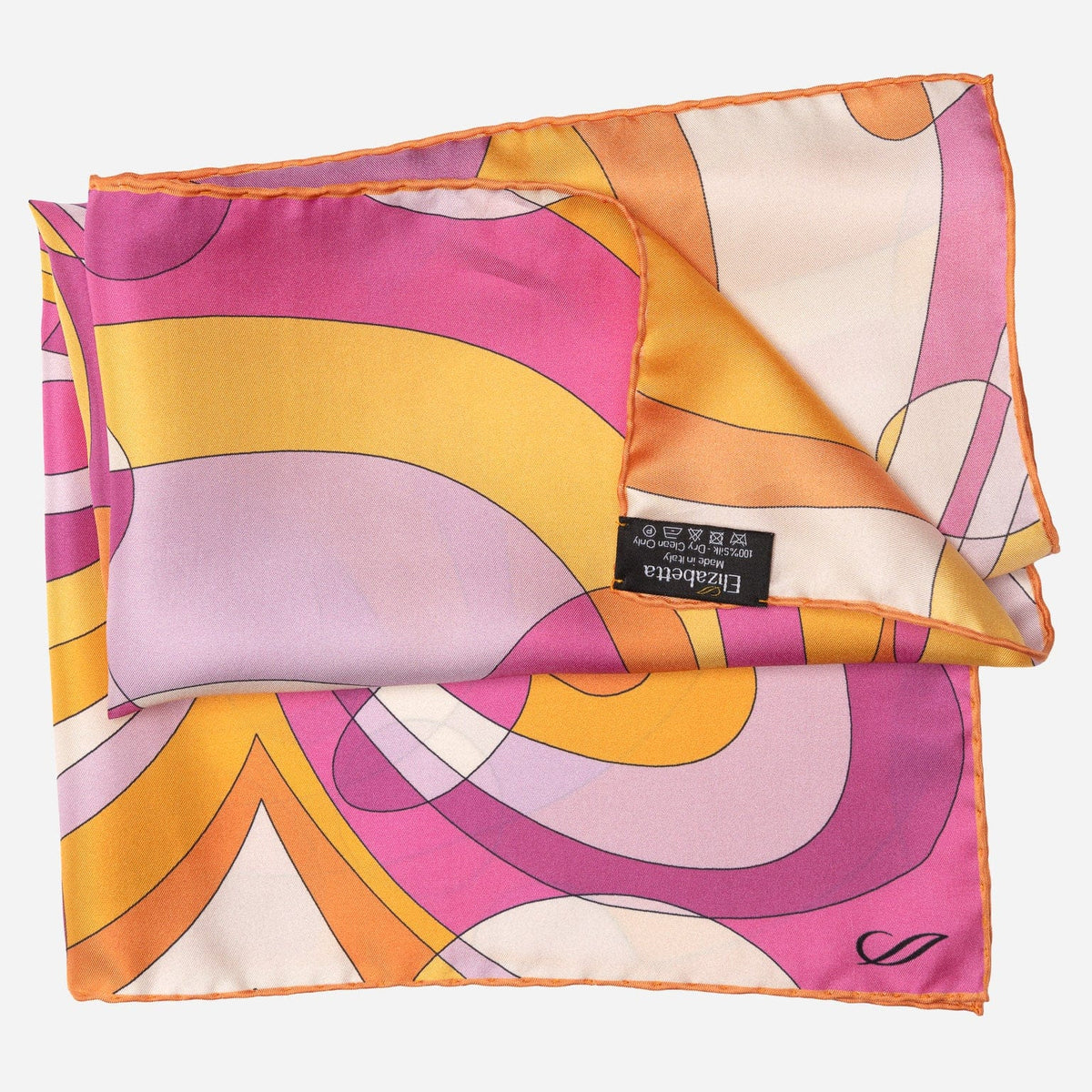 Women's Silk Bandana Orange and Pink