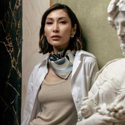 luxury silk bandana scarves for women