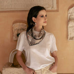 Italian silk small square scarf