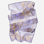 Women's Equestrian Italian Purple Long Silk Scarf