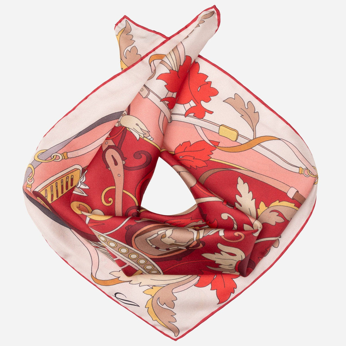 Women's Silk Bandana Berry Red