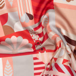 Women's Silk Bandana Geometric Red