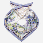 Purple Lilac Watercolor Silk Square Scarf