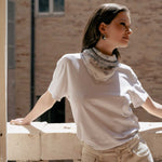 Italian silk small neck scarf