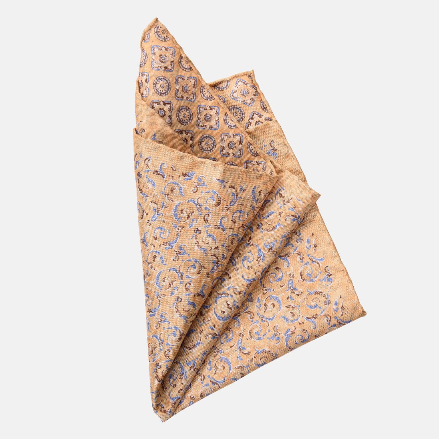 Yellow Double Sided Silk Pocket Square