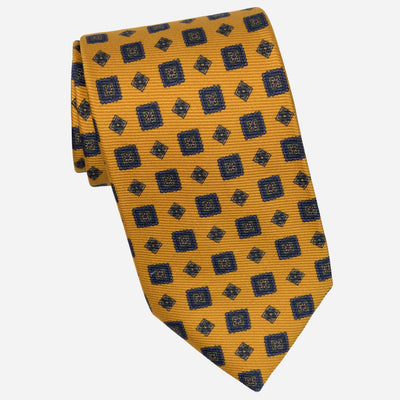 Yellow Madder Silk Designer Italian Tie