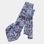 Handmade Navy Paisley Italian Silk Tie