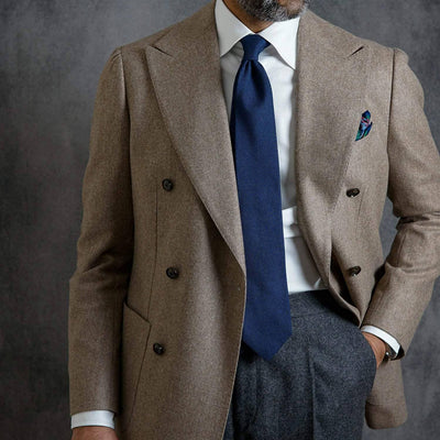 Italian blue grenadine tie