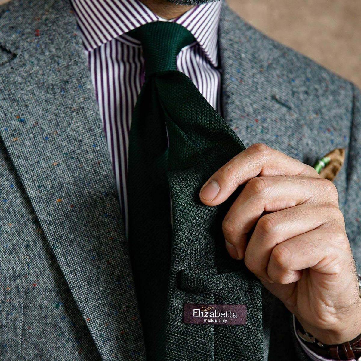green grenadine necktie