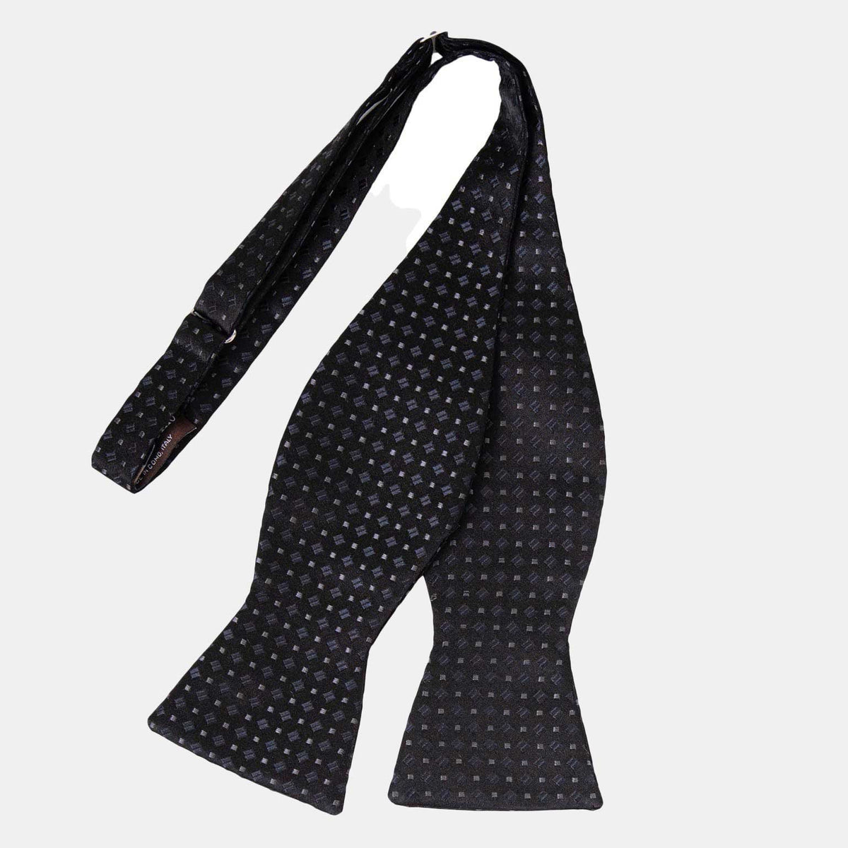 Men&#39;s Italian Silk Bow Tie - Black Formal