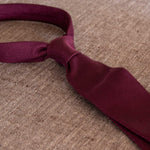Burgundy Grenadine Tie - 100% Made in Como Italy