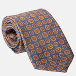 Handmade Blue Madder Silk Italian Tie