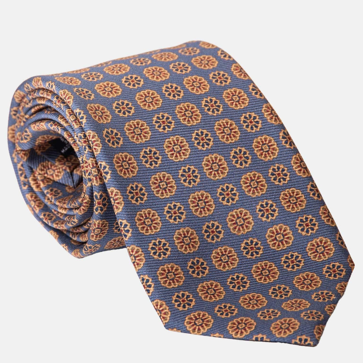 Handmade Blue Madder Silk Italian Tie