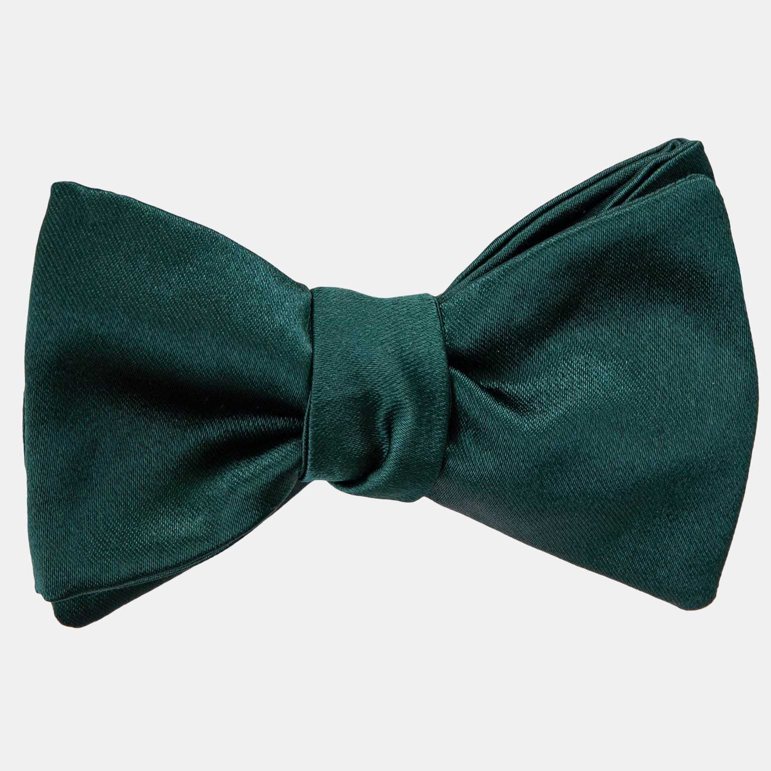 Men's Italian Silk Satin Bow Tie - Green