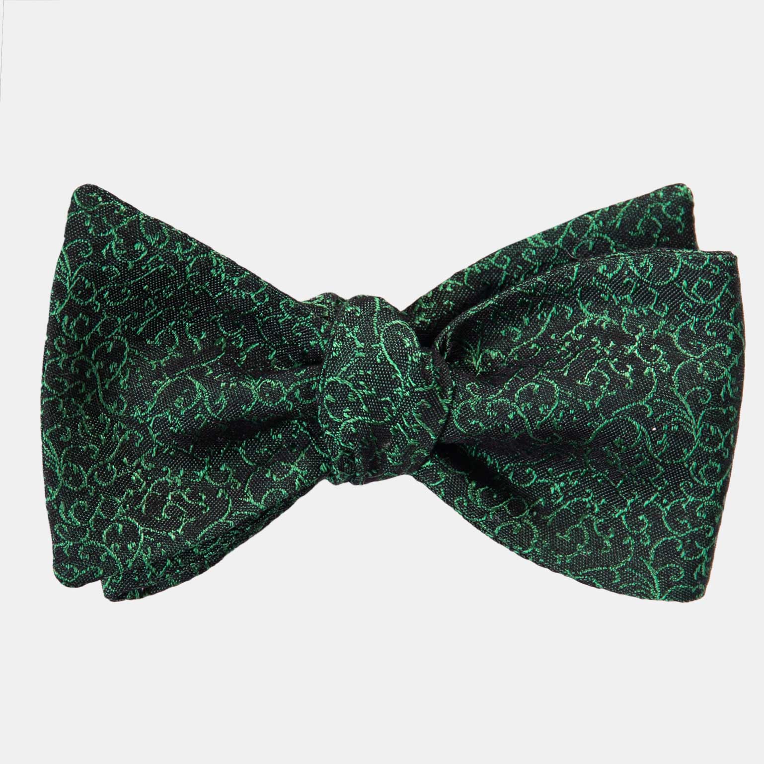 Men's Italian Silk Bow Tie - Emerald Green