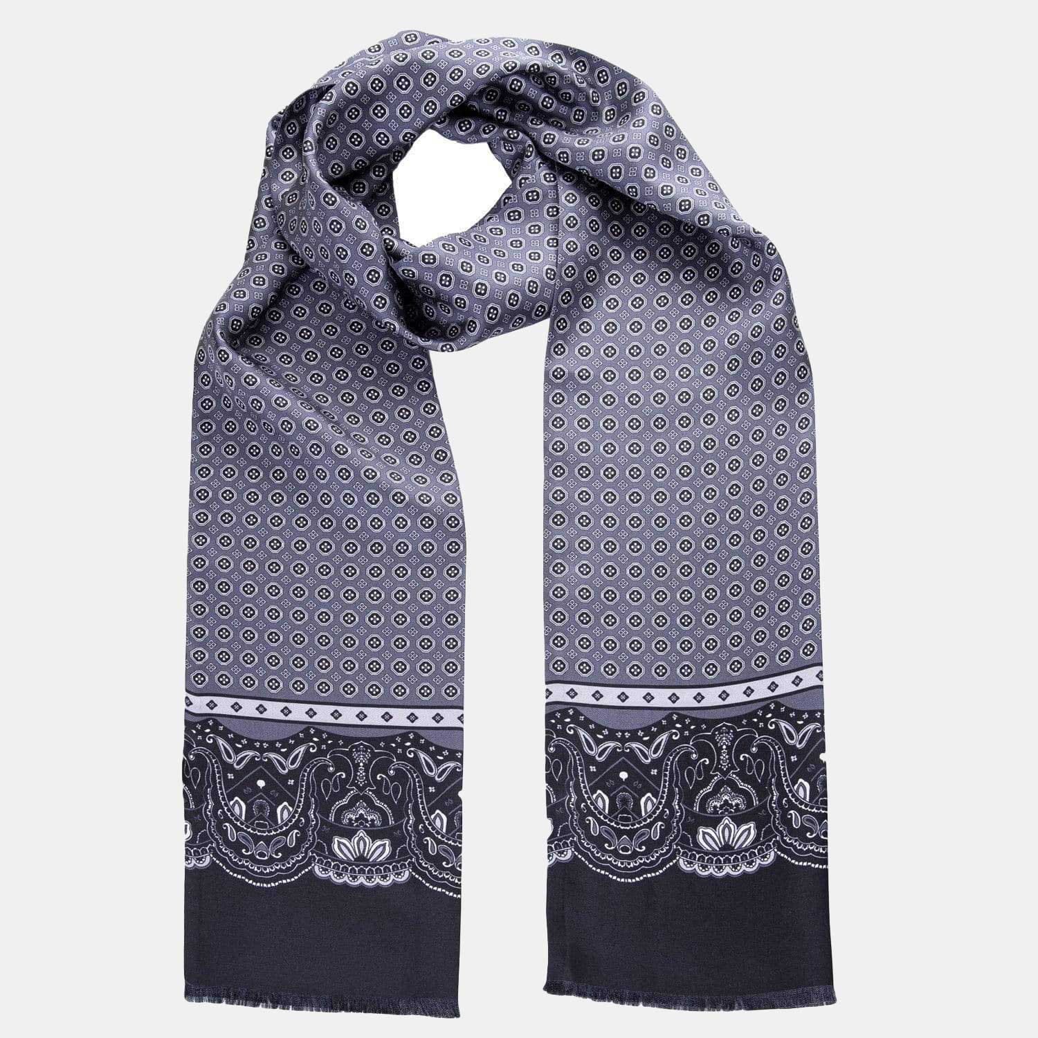 skinny silk tubular scarf for men
