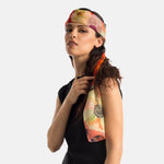 Coral & Pink Floral Women's Silk Long Scarf