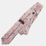 Handmade Pink Floral Italian Silk Tie