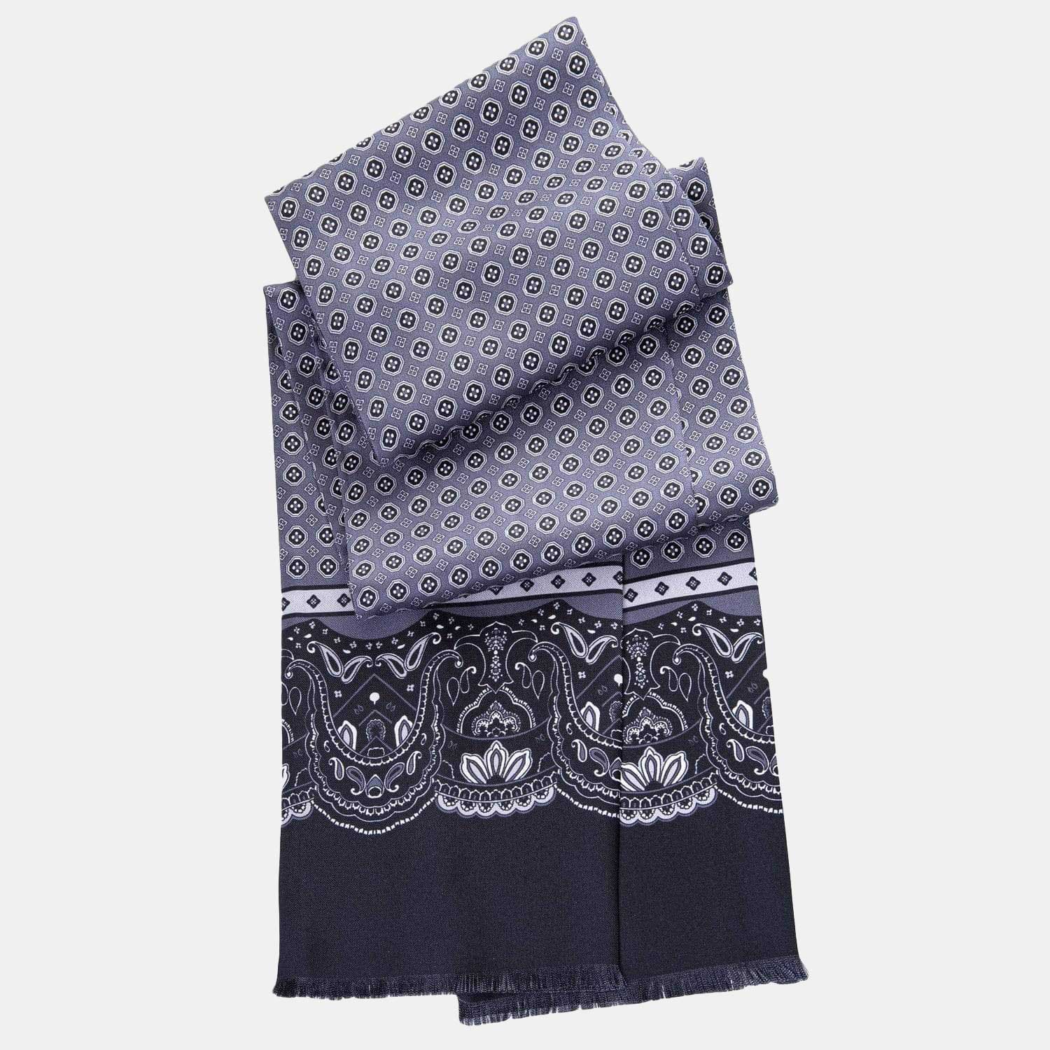 skinny silk tubular scarf for men