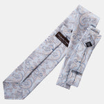 Handmade Sky Blue Floral Italian Silk Tie
