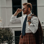 Blue Grenadine Tie from Italy