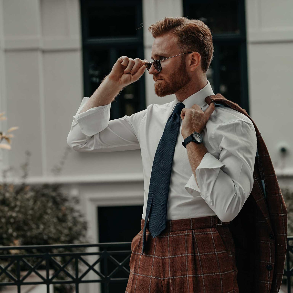 Blue Grenadine Tie from Italy