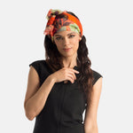 Coral & Pink Floral Women's Silk Long Scarf