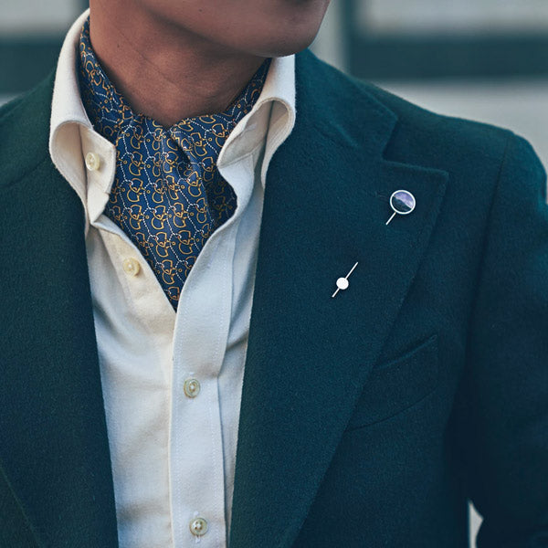 handmade Italian silk ascot cravat ties