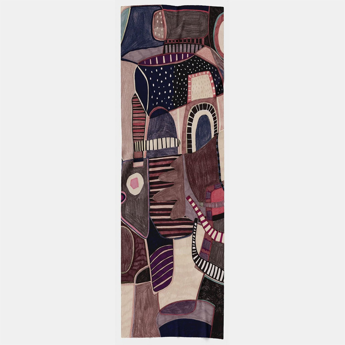 Luxury Italian designer wool scarf handmade in Italy